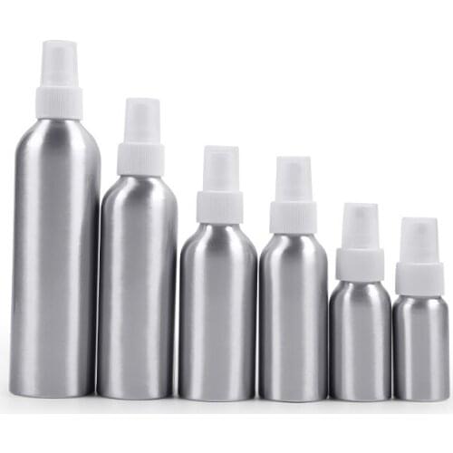 300pcs/lot 30/50/100/120/150/250ml Aluminum bottle mice spray bottle Fine Mist Aluminum Refill Bottle Spray Bottles
