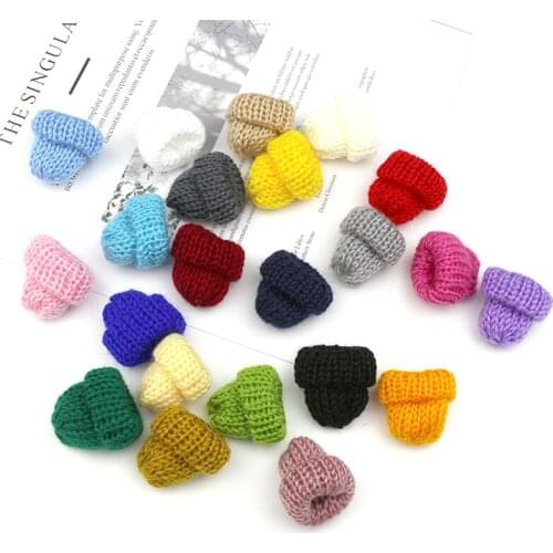 AIJJU 30Pcs Mini Small Cap Scrapbook paste jewelry DIY Craft Headwear Hair Accessories Brooch Crochet Toys Phone Shell Ornaments