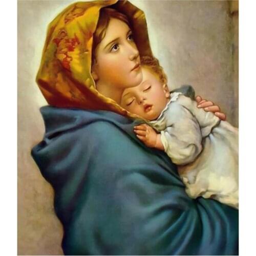 Full square round drill 5d diy diamond painting Virgin Mary and Child Picture 3d diamond embroidery rhinestone mosaic artwork