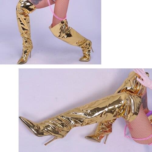 Pu Leather Gogo Boots Stage Gogo Dancer Outfit Pole Dancing Wear Drag Queen Costume Nighclub Costume Festival Clothing DL8279