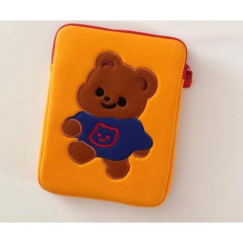 Tablet case laptop storage bag Tablet ipad laptop liner bag 13 inch pro11 inch air universal bear embroidery protective cover