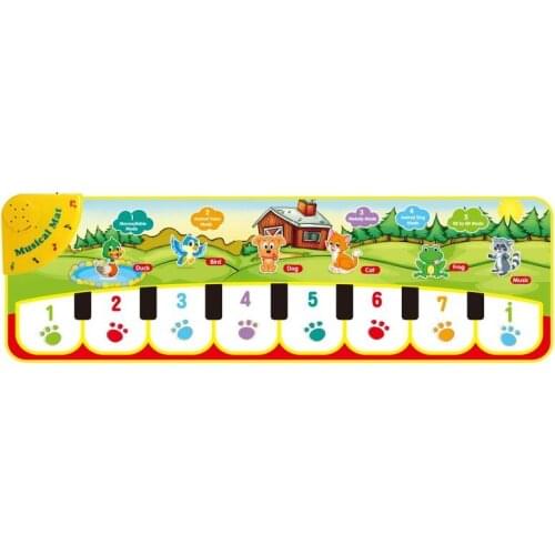Baby Musical Play Mat 4 Styles Big Size With Animal Voice Adjustable Piano Keyboard Toy Instrument Infantil Early Education Gift