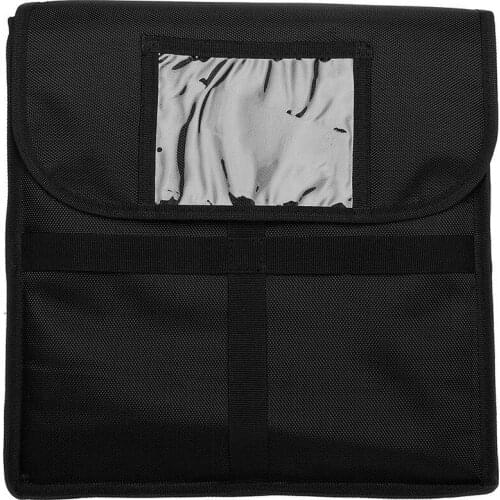 Hot kf-Insulated Pizza Delivery Bag, Oxford Cloth Aluminium Foil Moisture Free Large Food Delivery Bag Black