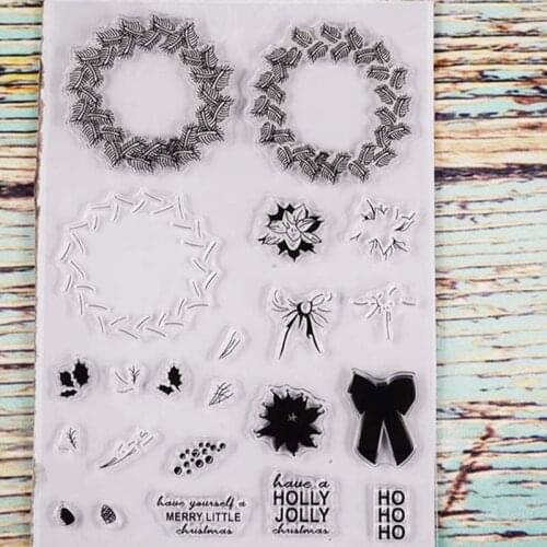 Holly jolly Transparent clear stamp for DIY Scrapbooking/Card Making/Kids Christmas Fun Decoration Supplies