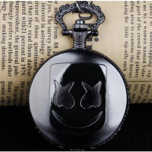Steampunk Clown Droll Pattern Pocket Watch Necklace Chain Pendant Vintage Mens Quartz Pocket Watches Relogio De Bolso Fob Watch