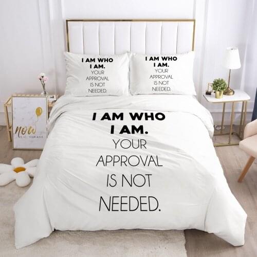 3D Duvet Cover Sets Bedding Set Quilt Covers Comforter Cases Bed Linen Double Full Twin Single Size Letter Design Bedclothes