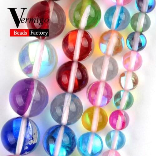 Natural Colorful Austrian Crystal Stone Round for Jewelry Making 6-12mm Loose Beads Diy Bracelet Necklace Accessories Wholesale