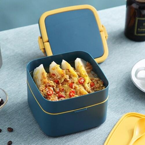 Lunch Box Healthy Material Bento Boxes Microwave Food Storage Container Foodbox with Cutlery for Adults Student Office Worker