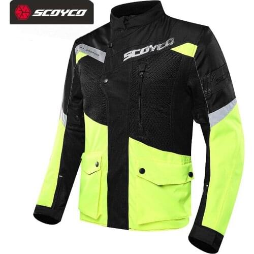 Summer Motorcycle jersey motorcycle racing Jacket anti-fall mesh breathable rider Protective clothing JK48X Colorful reflective