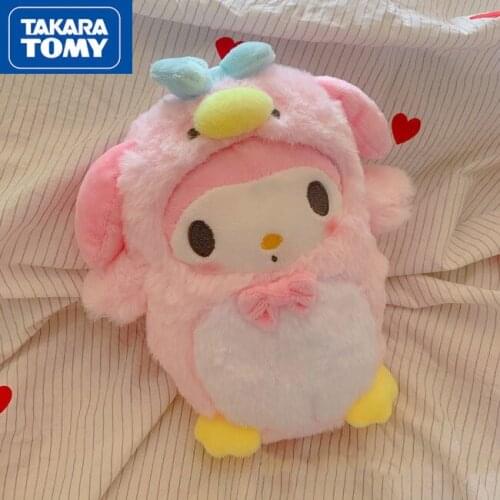 TAKARA TOMY Cute Cartoon Penguin Hello Kitty Plush Toy Doll Doll Sleeping Pillow