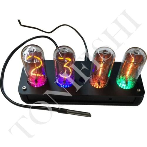 The former Soviet Union IN-18 glow tube electronic clock, 4-bit integrated glow tube clock, with sensor switch