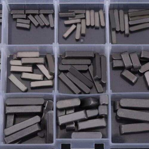 140Pcs Round Ended Feather Key Parallel Drive Shaft Keys Set Assortment Kit 8mm - 30mm dowel pin High Quality