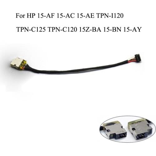 New For HP 15-AF 15-AC 15-AE TPN-I120 TPN-C125 TPN-C120 15Z-BA 15-BN 15-AY DC Power Jack Cable Charging Connector Port Wire Cord