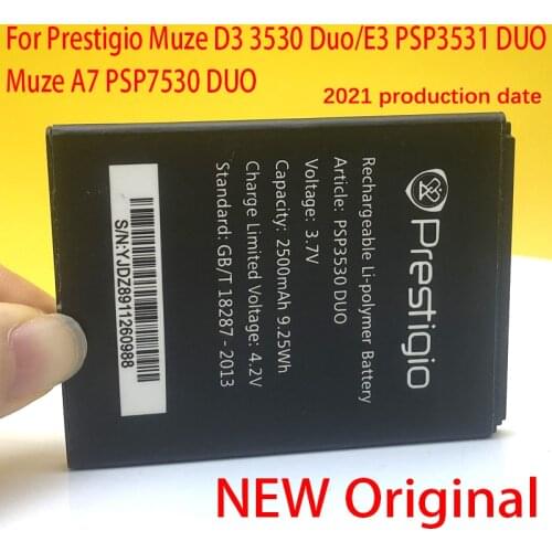 NEW Original Battery For Prestigio Muze D3 E3 F3 PSP3530 DUO PSP3531 PSP3532 DUO Muze A7 PSP7530 DUO 2500mAh High Quality