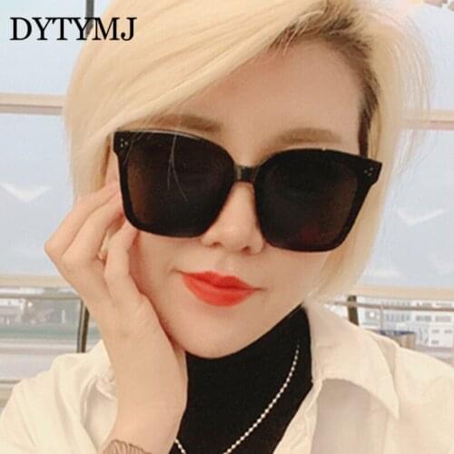 DYTYMJ Oversized Sunglasses Women Vintage Mirror Sun Glasses Women Big Frame Square Sunglasses for Women Gafas De Sol Mujer 2021