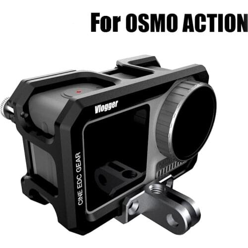 Osmo Action Metal Cage Protective Frame Case Housing Shell for Microphone Fill light Tripod DJI OSMO ACTION Sports Camera Rig