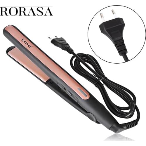 Pro Tourmaline Ceramic Hair Straightener Flat Iron Styling Tool 100-240V With Electric Thermostat Straight Hair Perm Hairdresser