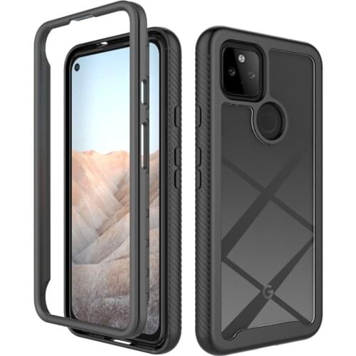 Transparent Acrylic PC Cover TPU Frame Non Slip Bumper Fundas For Google Pixel 5A Pixel5A Case Shockproof Protective Shell