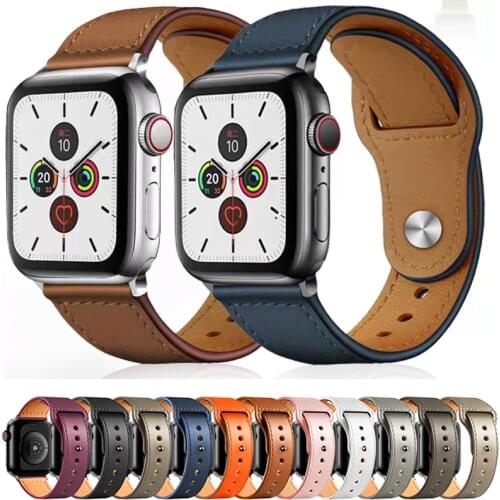 PU Leather strap For Apple watch band 44mm 40mm 42mm 38mm 44 mm Smartwatch Accessories Sport bracelet iWatch series 3 4 5 6 se