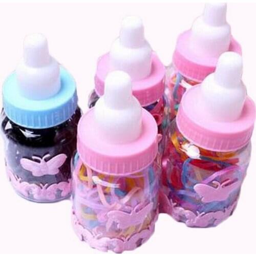 2 Barrels Kids Disposable Rubber Bands Elastic Hair bands For Baby Girls Hair Ties Accessories About 35 Pcs/Scrunchie Set