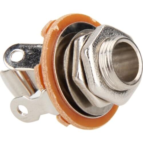 1/4 6.35mm 6.35mm 2-Conductor Durable Switchcraft Practical Mono Chassis Guitar Jack Input Output Guitar Parts & Accessories