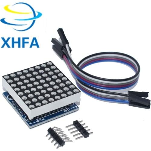 1PCS XHFA ROBOT MAX7219 dot matrix module microcontroller module display module finished goods(lan)