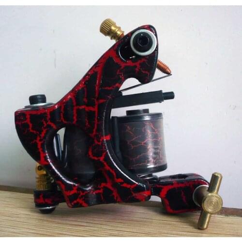 10Pcs/lot Pro Casting Iron Tattoo Machine 10 Wraps coil stainless steel Tattoos Body Art Gun Coil Machine LPC-ITM-7015-12L