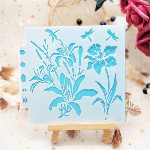 13*14CM Straw plastic mold shield DIY cake scrapbook stencils hollow Embellishments printing lace ruler Cover templat