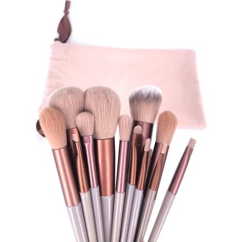 13pcs Professional Makeup Brush Set Soft Fur Beauty Highlighter Powder Foundation Concealer Multifunctional Cosmetic Tool