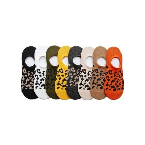 2019 explosion models leopard invisible womens socks Europe and the United States trend personality spring and summer socks wom