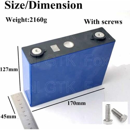 4Pcs/Lot 3.2V 100Ah LiFePO4 Battery 3C Discharge Rate For Electric Bicycle/EV/Solar System Lithium Battery 100AH Free Shipping