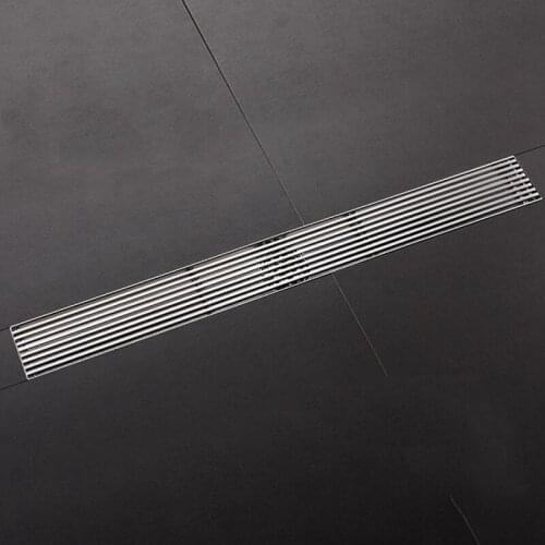 600mm Odor-resistant Floor Drain Cover Rectangle SUS304 Stainless Steel Shower Floor Grate Drain Linear Floor Drain