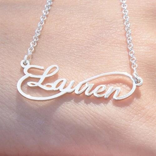 Bohemian Custom Name Necklace Pendant Stainless Steel Chain Personalized Nameplate Infinity Necklace Friendship Gifts