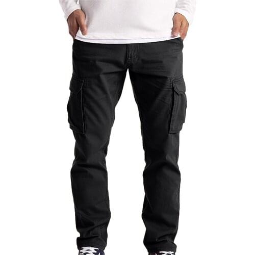 Mens Cargo Pants Men 2021 Hip Hop Multi-pocket Straight Pants Fashion Pants Gyms Casual Jogging Pants Mens Fastener Pants