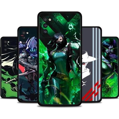 Hot Game Valorant Case Samsung A72 A71 A52 A51 A42 A91 A41 A32 A31 A21s A21 EU A12 A11 A02 A02s A01 Shell Black Cover