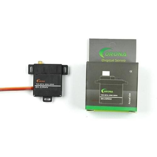 Corona DS239HV Metal Gear Digital Slim Wing Servo 4.6kg / 0.13sec / 22g For RC Airplane Boat