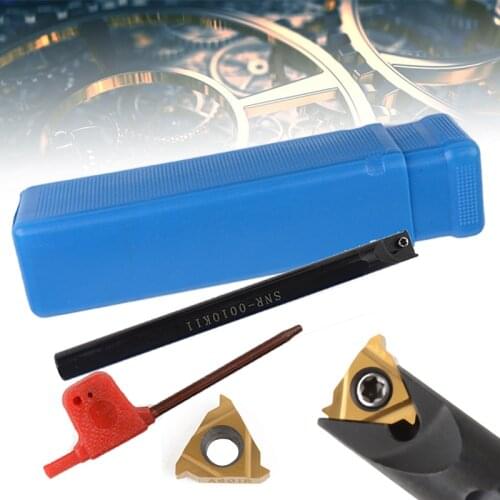 1pc Right Hand Boring Holder Internal Lathe Threading Turning Tool Holder + Wrench with 11IR A60 Carbide Insert