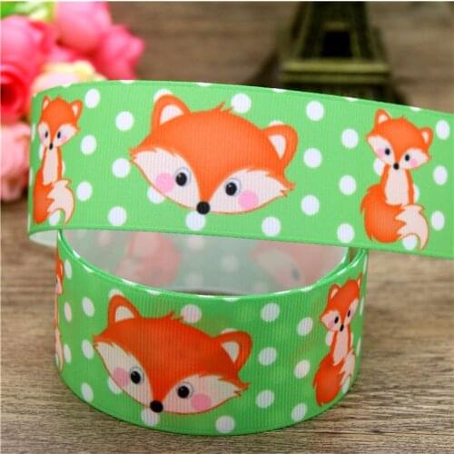 DHK 1.5'' 5yards balloon fox animal printed grosgrain Ribbon Accessory hairbow headwear decoration Wholesale 38mm C1564