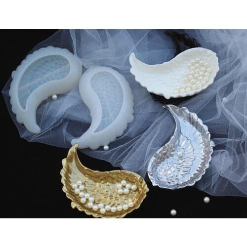 Diy Epoxy Wings Crystal mold ab Epoxy Feather Wings European-style Dish Plate Silicone Mould