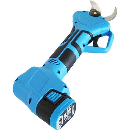 Electric Pruning Shears Scissors 16.8V 35mm Non-slip Handle Electric Pruning Secateur with 2 Battery Home Portable Garden Tools