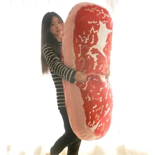 Fancytrader Funny Plush Meat Pillow Toy Big Fat Soft Simulational Pork Doll 130x65cm