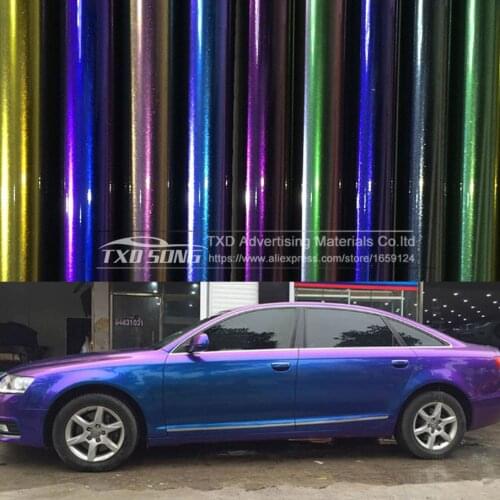 Glossy Chameleon Pearl Glitter Vinyl Sticker Car Whole Body Wrap Film Diamond Glitter Vinyl Film10CM/20CM/30CM/50CM/60CM