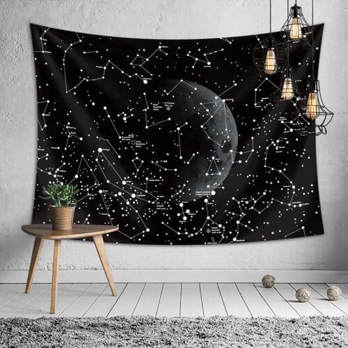 Constellation Tapestry Fantasy starry sky Blanket Galaxy Space Pattern towel Wall Hanging Cloth Bedspread Bedroom Decoration 1PC