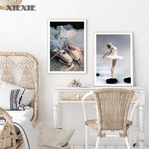 Canvas Painting Ballet Prints Ballerina Shoes Posters and Print Nordic Wall Art Pictures Living Bedroom Home Decoration