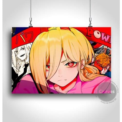 Canvas Anime Chainsaw Man Pictures Home Decoration Paintings Poster HD Prints Wall Art Modular Living Room