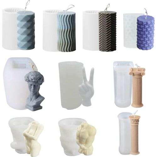 Candle Mold 3D Creative Silicone David Candle Mold Fragrance Candle Making Wax Mould Plaster chocolate soap cake mold