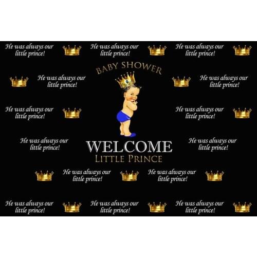 Little prince crown Backgrounds photography fotografia baby shower photo Backdrop for photographer studio kits accessories G-418