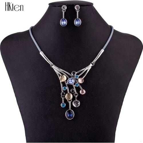 MS1504700 Fashion Jewelry Sets Choker Necklace Crystal Charms Pendant High Quality Lead&Nickle Free Vintage Collar Necklaces