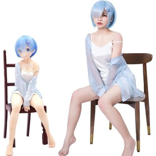 Mangoyoyo Re:Life in a different world from zero Rem Nightgown Summer Daily Clothing Uniform Cosplay Costume Women Dailydress
