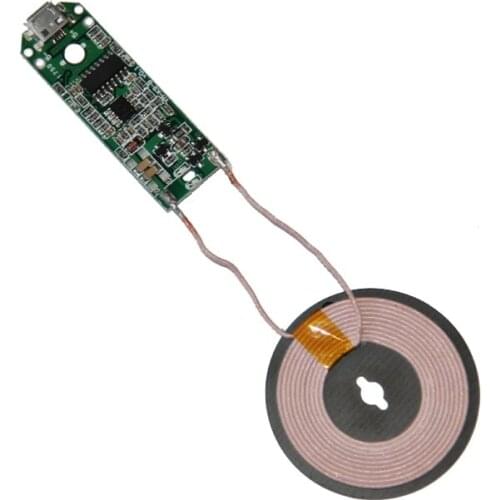 New Wireless Charger Module Transmitter Base PCBA Board + Coil Universal QI Standard with LED Light Solution